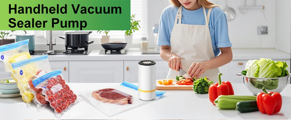Electric Vacuum Sealer Pump USB Rechargeable Mini Handheld Vacuum Sealing Bags Pump For Food Storage Sealer Portable Vacuum Pump