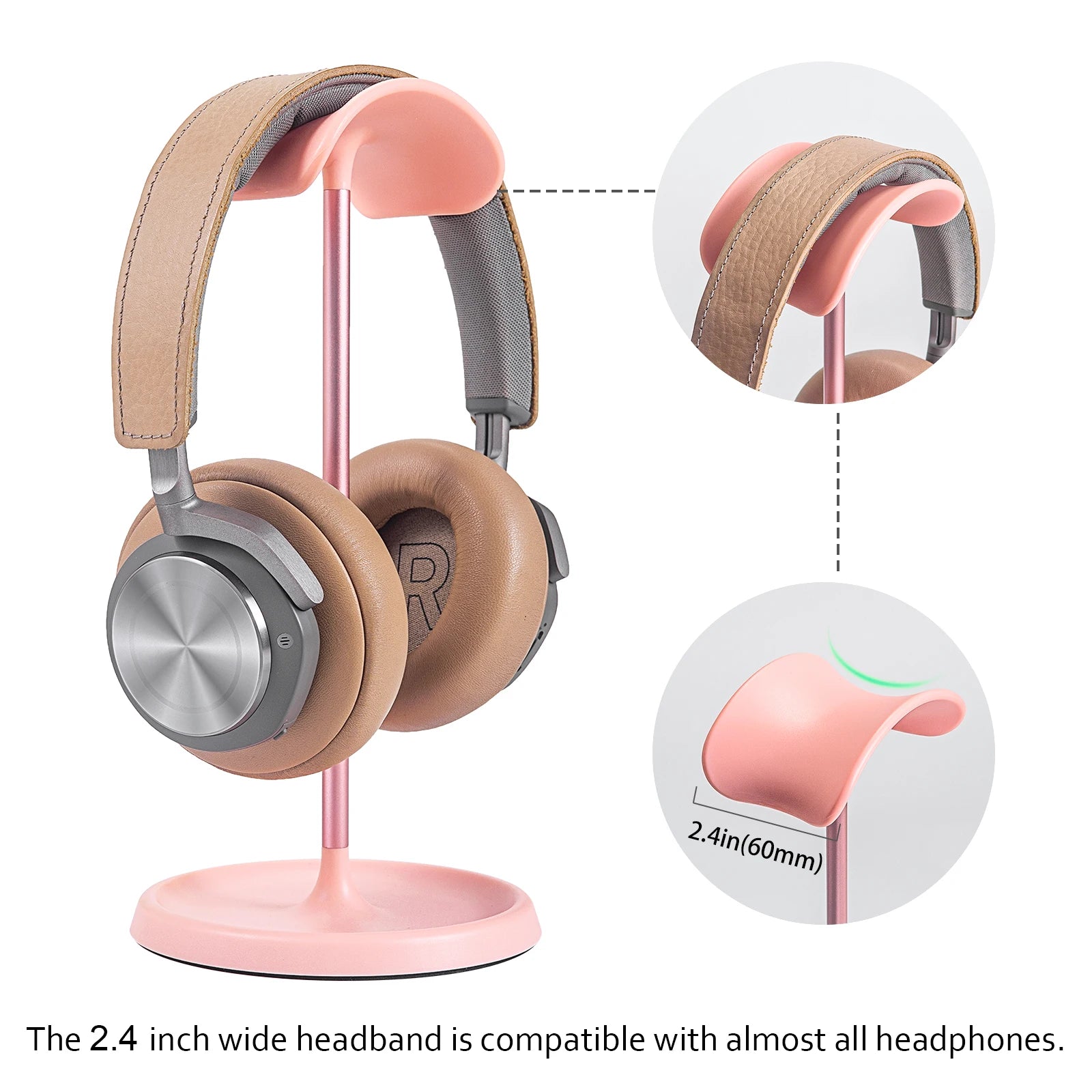 Curved Headphone Stand & Storage Tray for Over-Ear Headphones Tidesmit