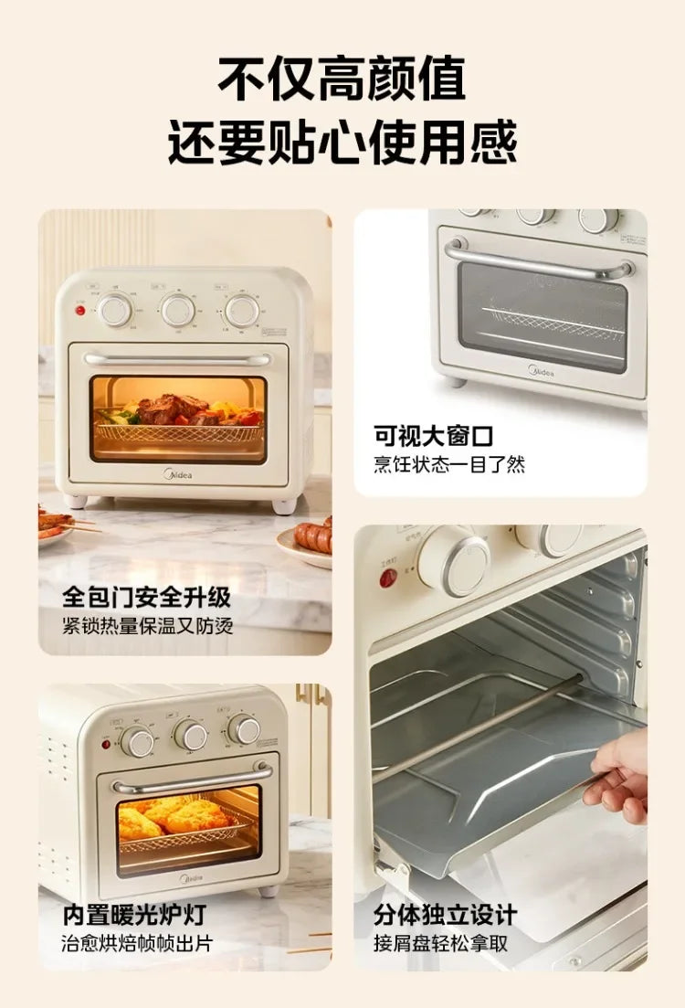 220V Midea Multifunctional Air Fryer Oven Combo Home Use Small Size Large Capacity Electric Air Fryer Toaster Oven 1510