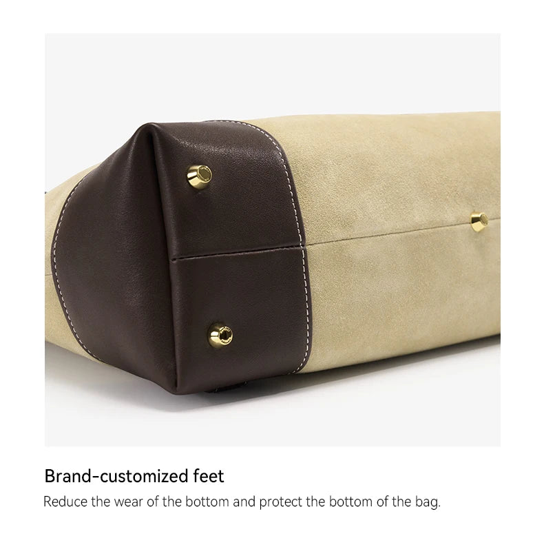 2026 ﻿Genuine Suede Women's Bag Large Capacity Crossbody Underarm Tote for Commuting Multi-functional BAFELLI Hobo Bag
