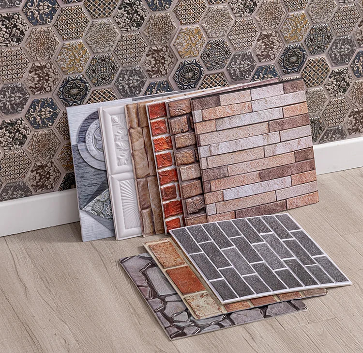 10/20Pcs Peel and Stick Tile Backsplash Thicker Design Marble Tiles 12"X12" Stick on Backsplash Self Adhesive Tiles for Any Room