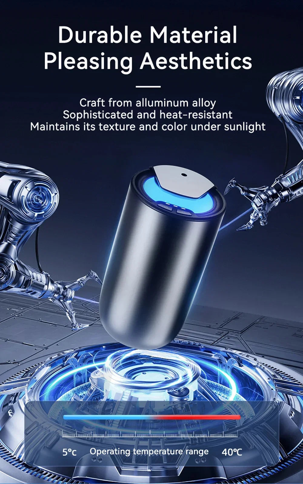 Portable Car Fragrance Diffuser Wireless Aroma Oil Diffuser USB Charge Essential Oil Diffuser 2000MAH Waterless Machine Travel