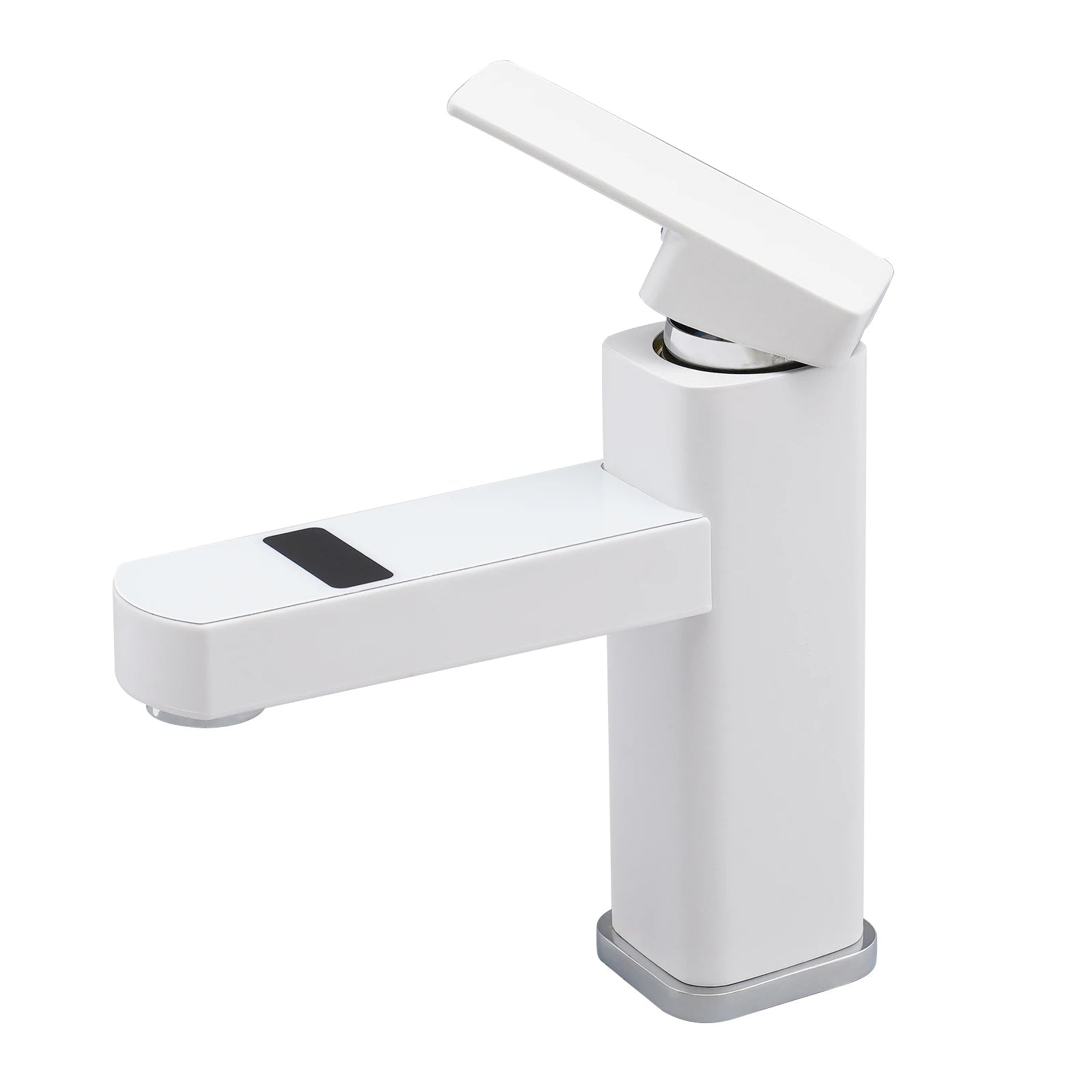 Black/White LED's Smart 0-99°C Temperature Digital Display Faucet 10.5*17.5cm G1/2" Deck Mount Basin Faucet