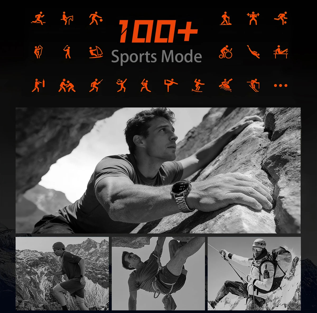 LIGE TANK Ultra Military Smart Watch 1400mAh Battery 10ATM Waterproof Heart Rate LED Flashlight Sports Bracelet Men Smartwatch