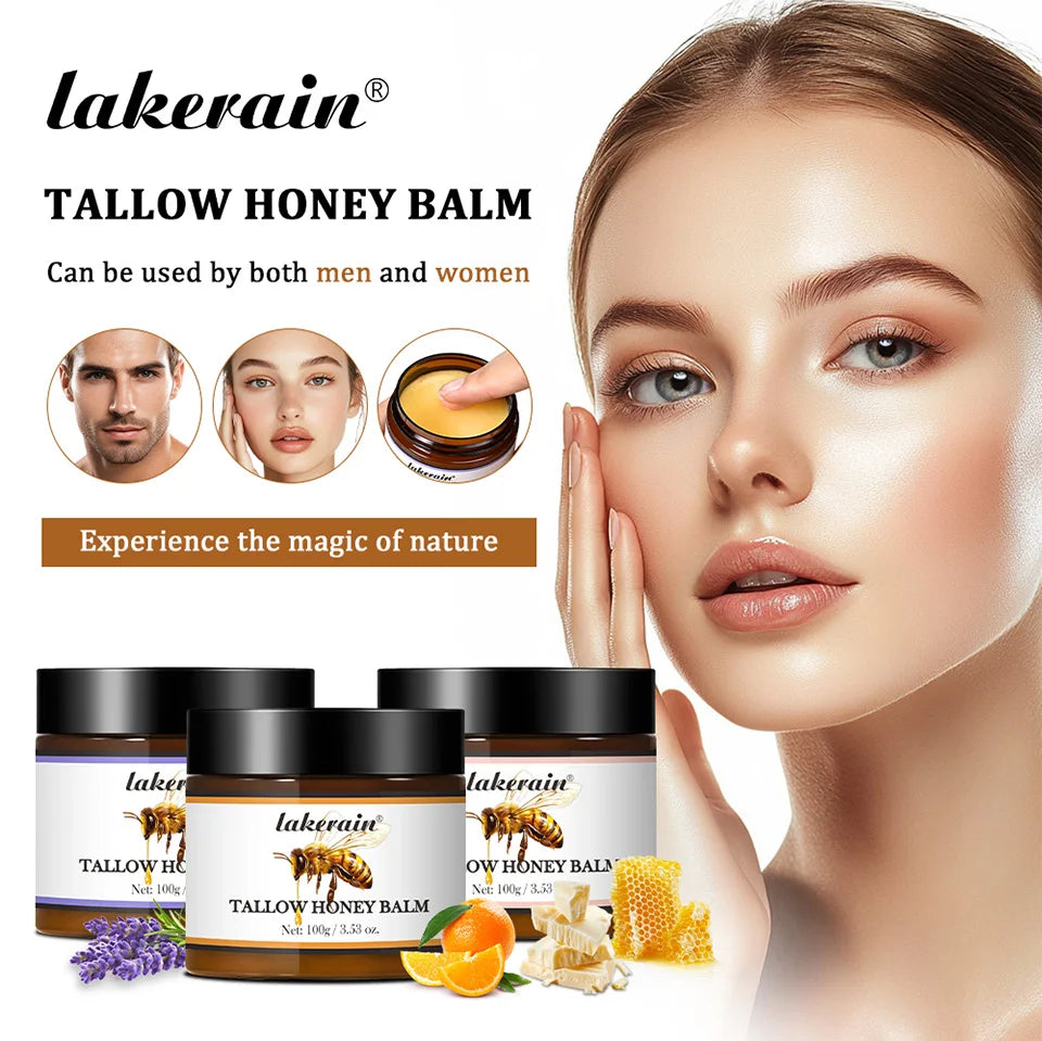 Whipped Beef Tallow And Honey Balm Moisturizing Beef Tallow Face Cream Body Lotion Grass Fed Grass Finished Face Cream Skin Care