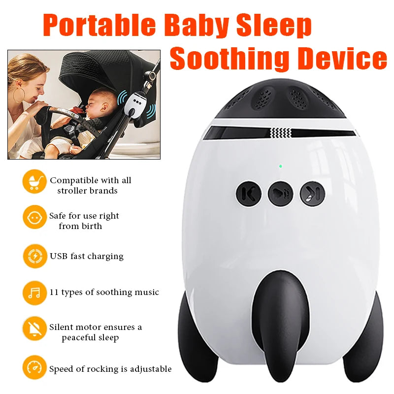 Portable Baby Sound Machine Baby Soothing Natural Sounds Bluetooth White Noise Lightweight Portable Baby Calming Device