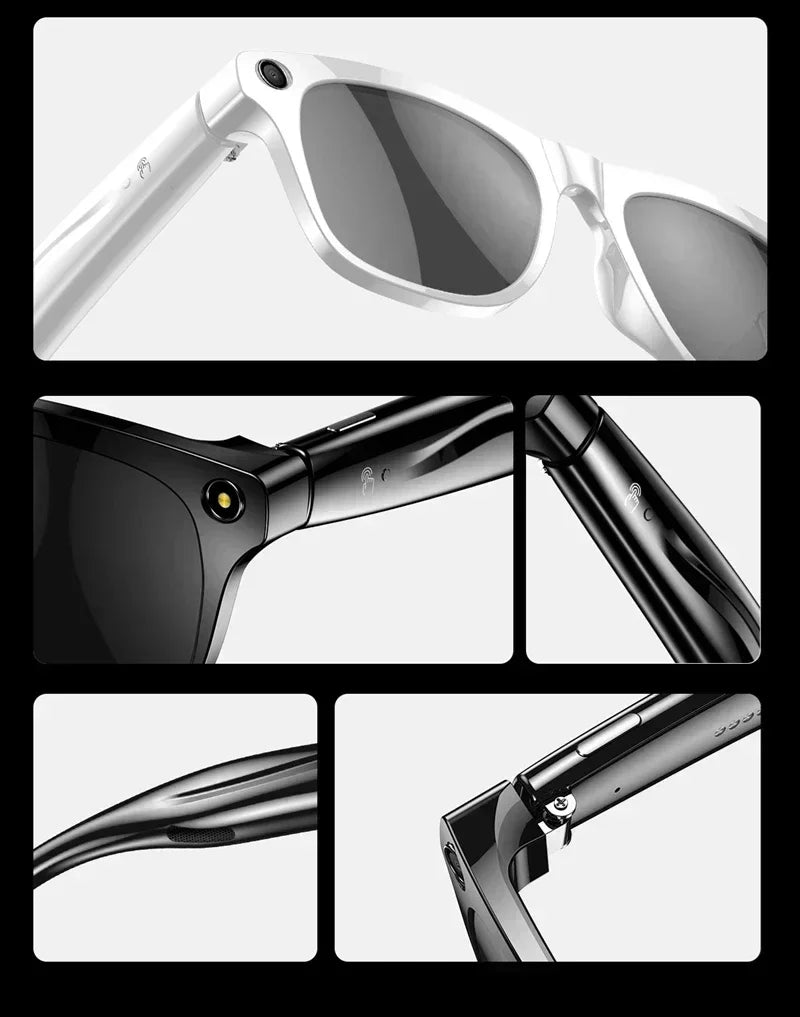 AI Smart Glasses with 100MP Camera and Spatial Audio - Tidesmit Tidesmit