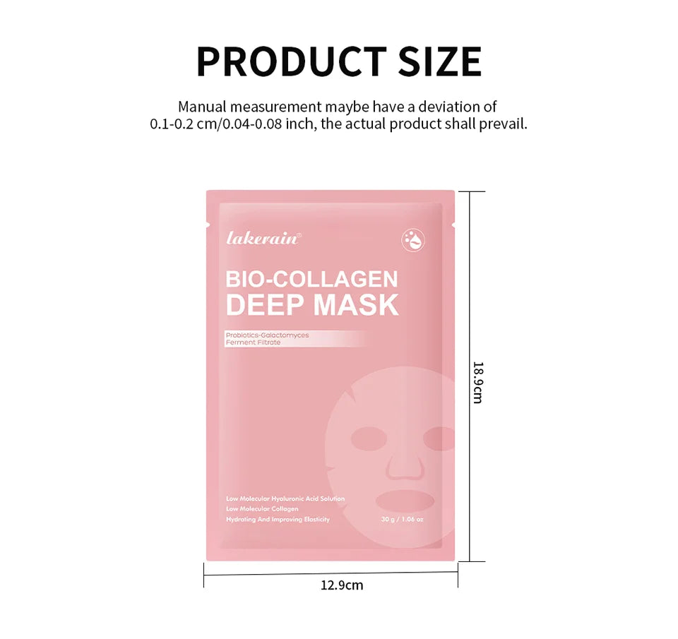 Bio-Collagen Deep Face Mask Shrink Pores Deep Hydrating Overnight Mask Moisturizing Refreshing Brightening Face Skin Care