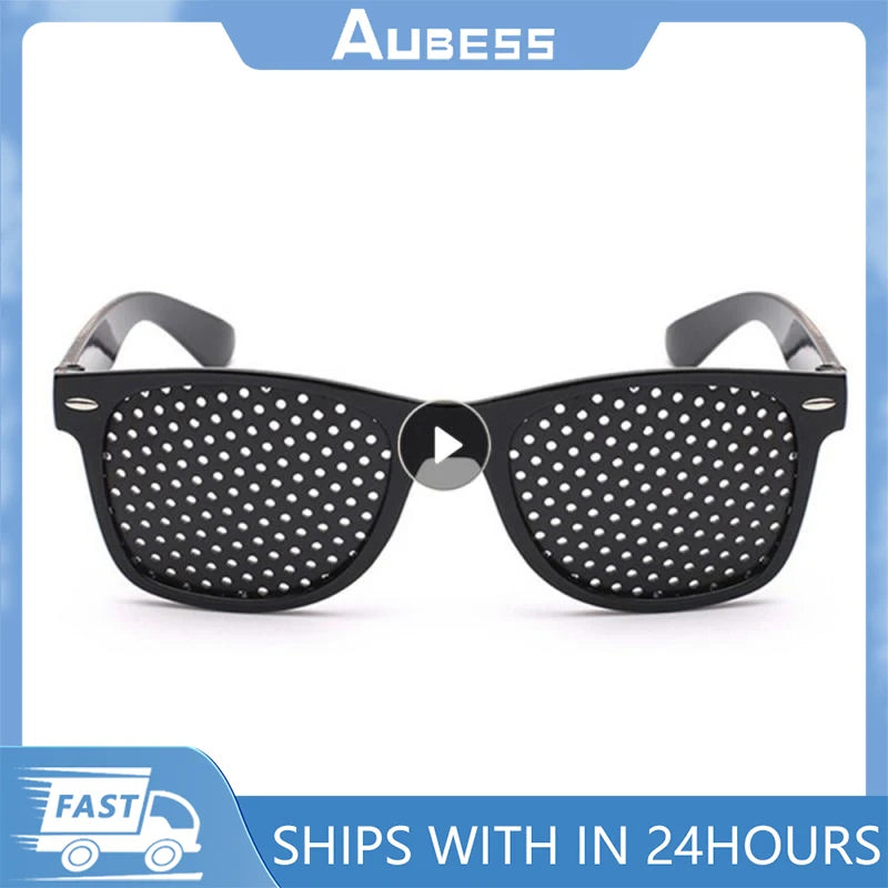 Pinhole Glasses for Natural Vision Training - Durable Black Frame Tidesmit