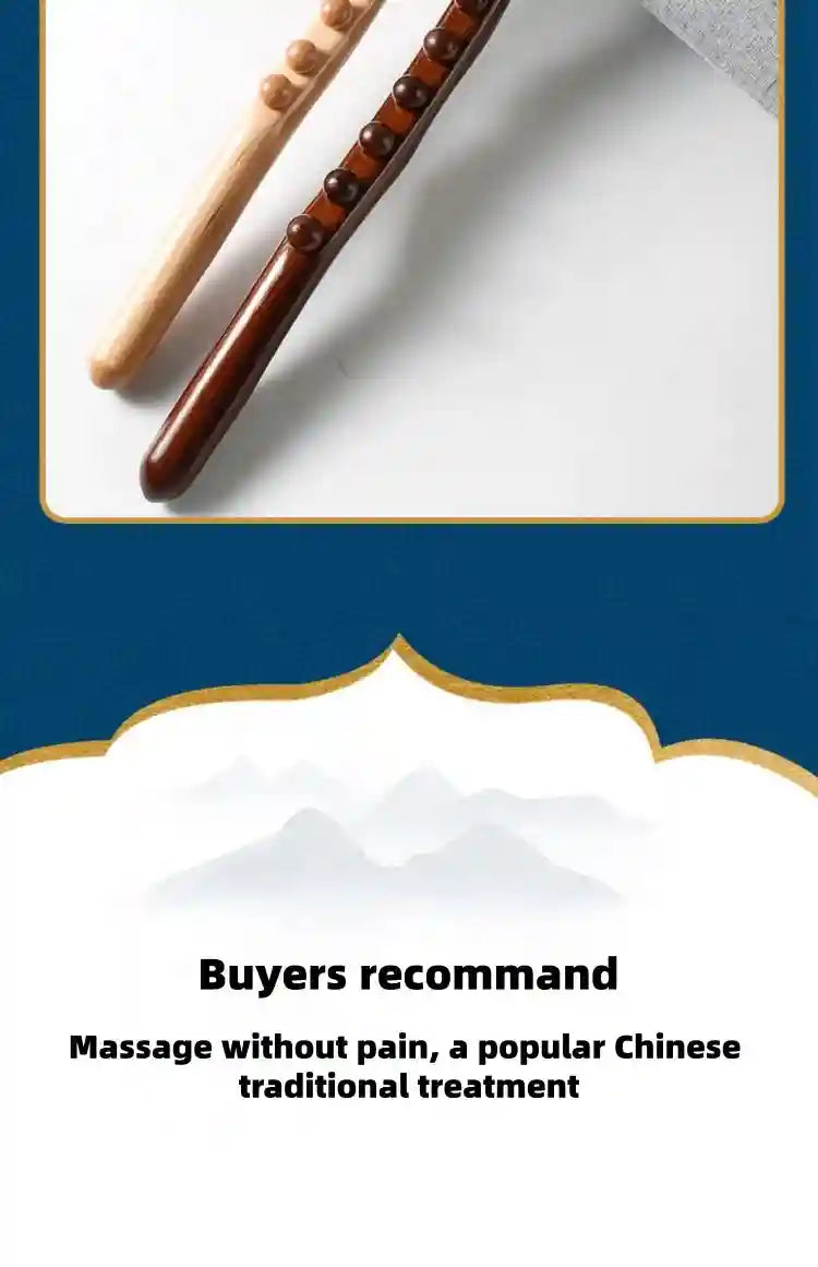 Massage Stick for Back Therapy | Wooden Gua Sha Muscle Relief Roller Massage Roller Tidesmit