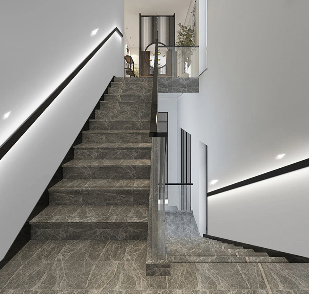 5M 10M 15M Sensor Motion Stairs LED Strip Light Kit 24V COB Water Flow Staircase Step Lighting for Interior Ladder Corridor Lamp