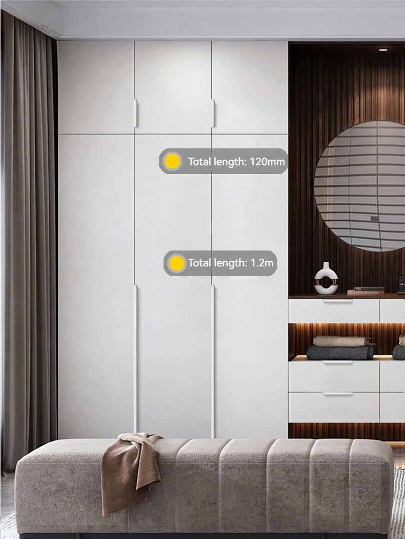 Invisible Wardrobe Handle Minimalist Modern Minimalist Cabinet Door Drawer Cashmere Gray Cabinet Furniture Hardware Small Handle