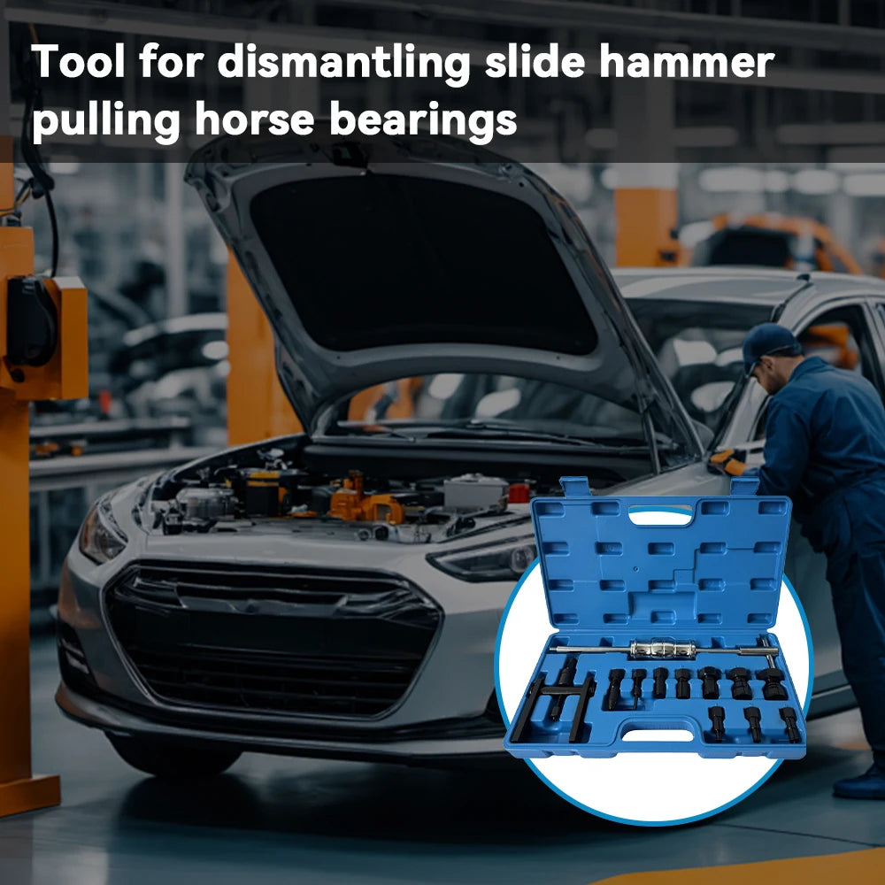 Podofo 8-32MM Inner Bearing Puller Set Internal Bearing Extractor Kit Slide Hammer Bearing Puller Insert Bearing Remover Tool