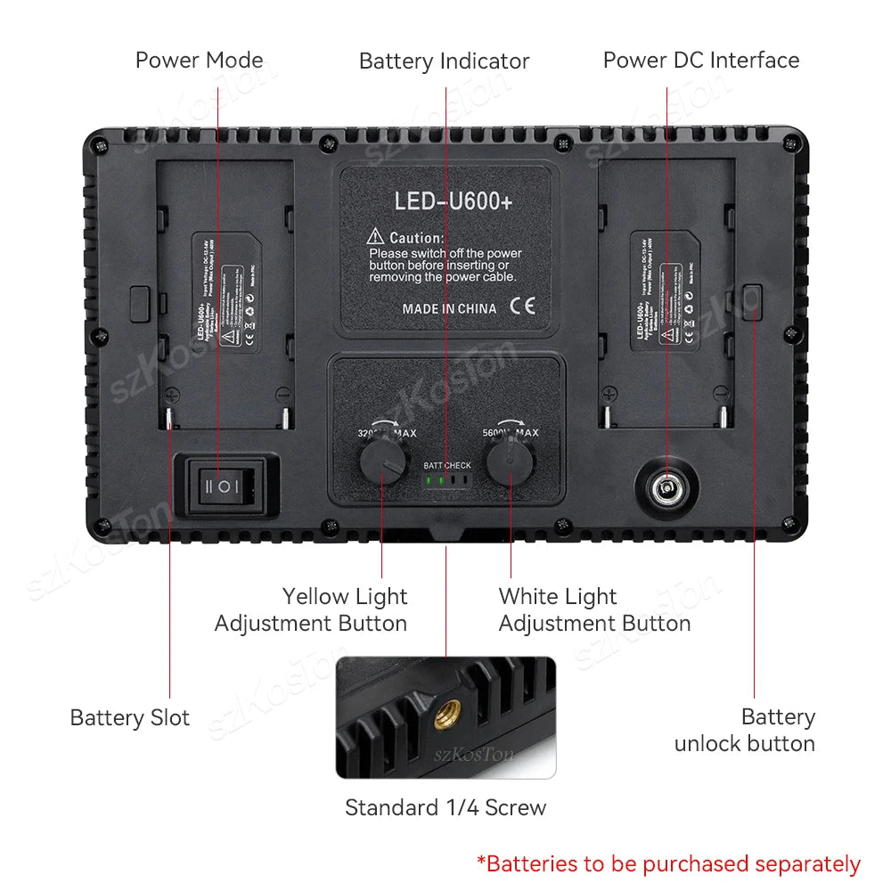 RGB LED Video Light Kit for Content Creation with Adjustable Tripod Tidesmit