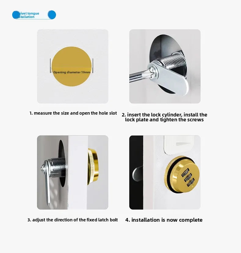 KOB Smart Cabinet Cam Lock - Remote Unlock Fingerprint Password Lock for Office Desk File Metal Cabinet Drawer