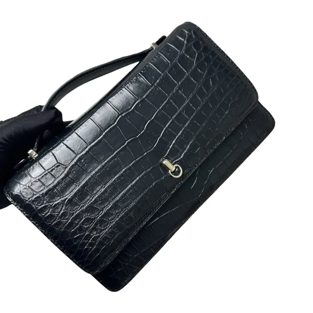 Authentic crocodile leather women's small flap bag real crocodile leather women's handbag single-shoulder cross-body bag