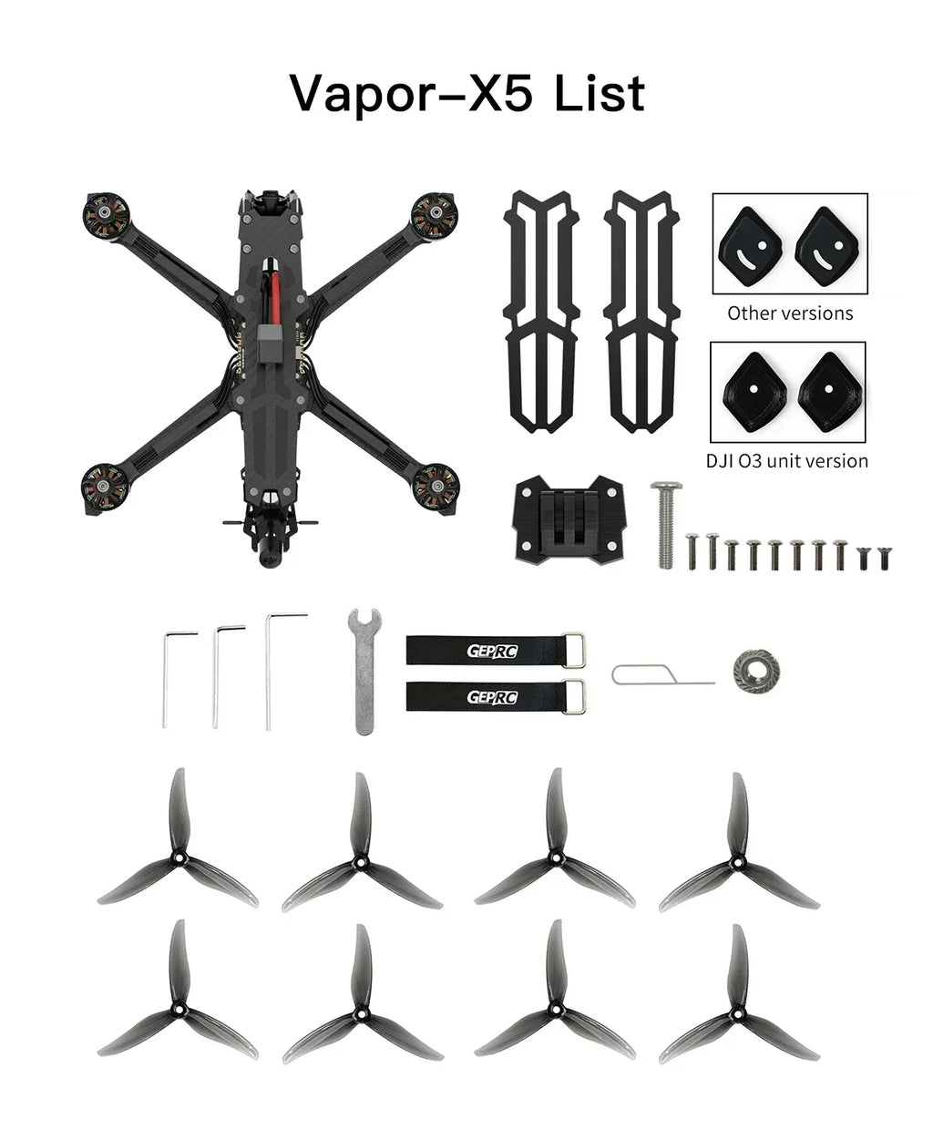 Vapor-X5 O3 HD FPV Drone - 6S ELRS GPS Freestyle Quad Tidesmit