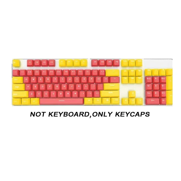 104 Key OEM Backlit Keycaps Set ABS Keycaps Double Shot Cyan White Key Caps for Mx Cherry Gateron Switch Mechanical Keyboard Kit