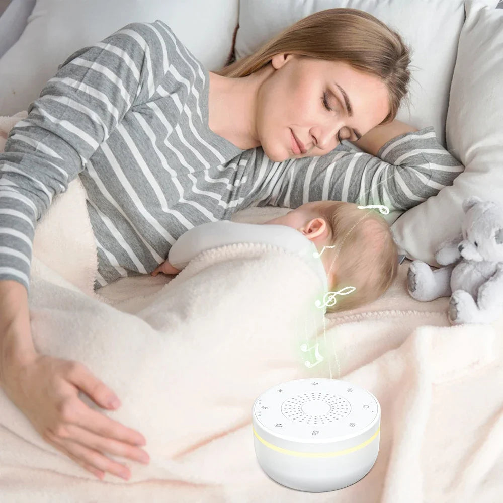 Sleep White Noise Machine with Soothing Sound Touchable Rechargeable Night Light Relaxing Audio & Sleep Lamp for Baby