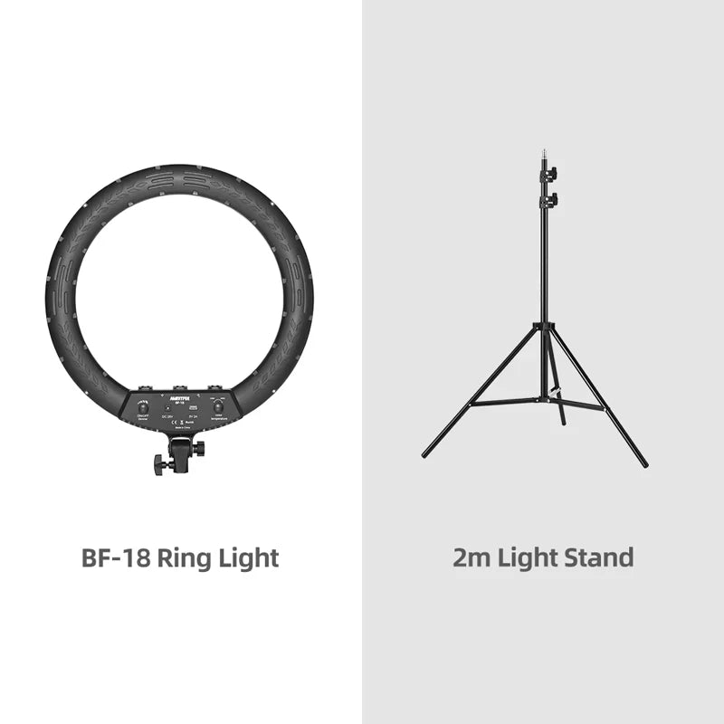 18 Inch LED Ring Light with Remote - Bi-Color Content Creation Kit Kit 8 Tidesmit