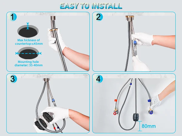 304 stainless steel kitchen tap, pull-out sprayer, brushed finish, 360° swivel, perfect sink mixer tap for kitchen toilet