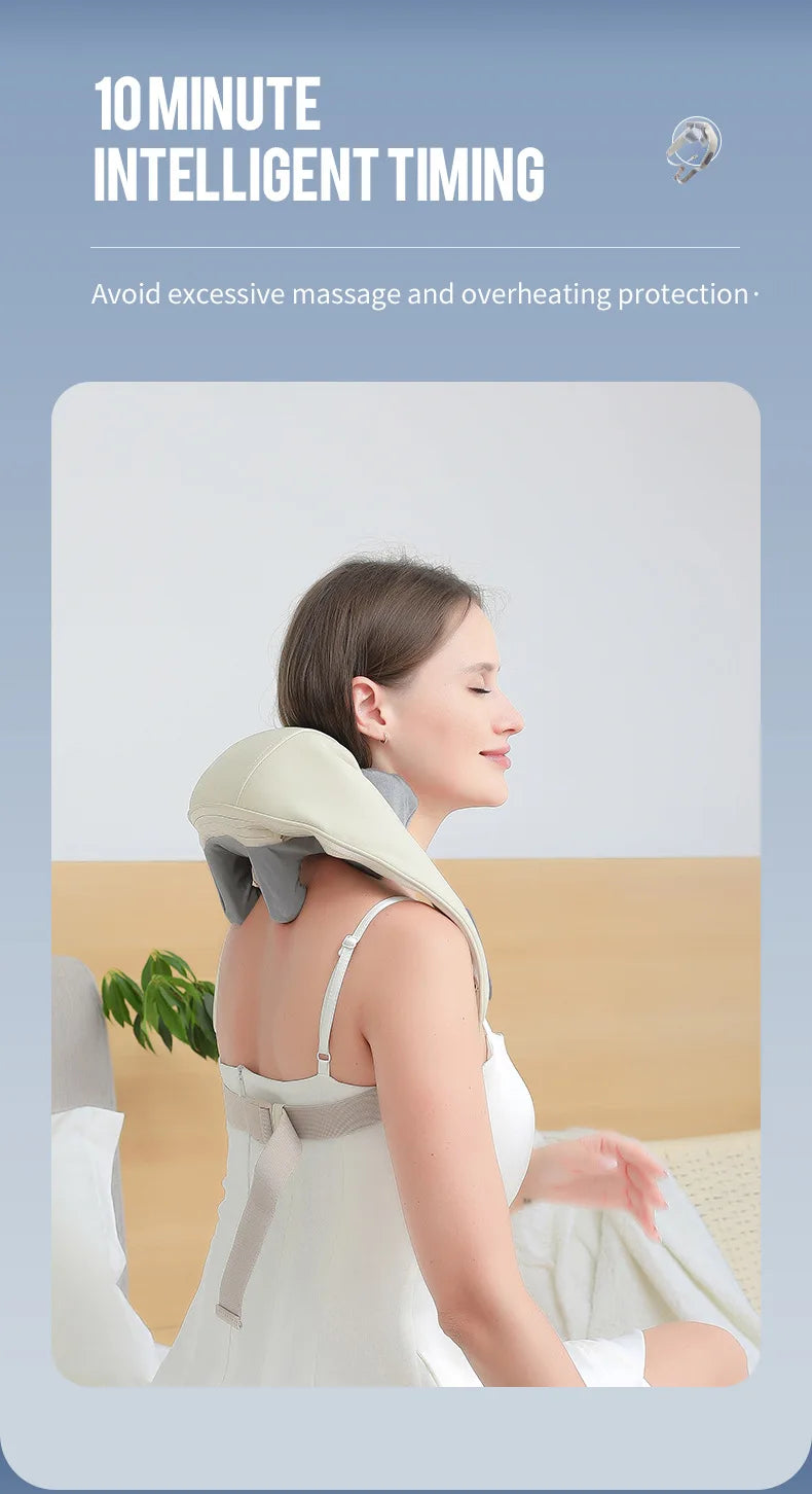 Back Massager Shawl with Heat - Rechargeable Deep Tissue Relief Device Back Massage Instrument Tidesmit