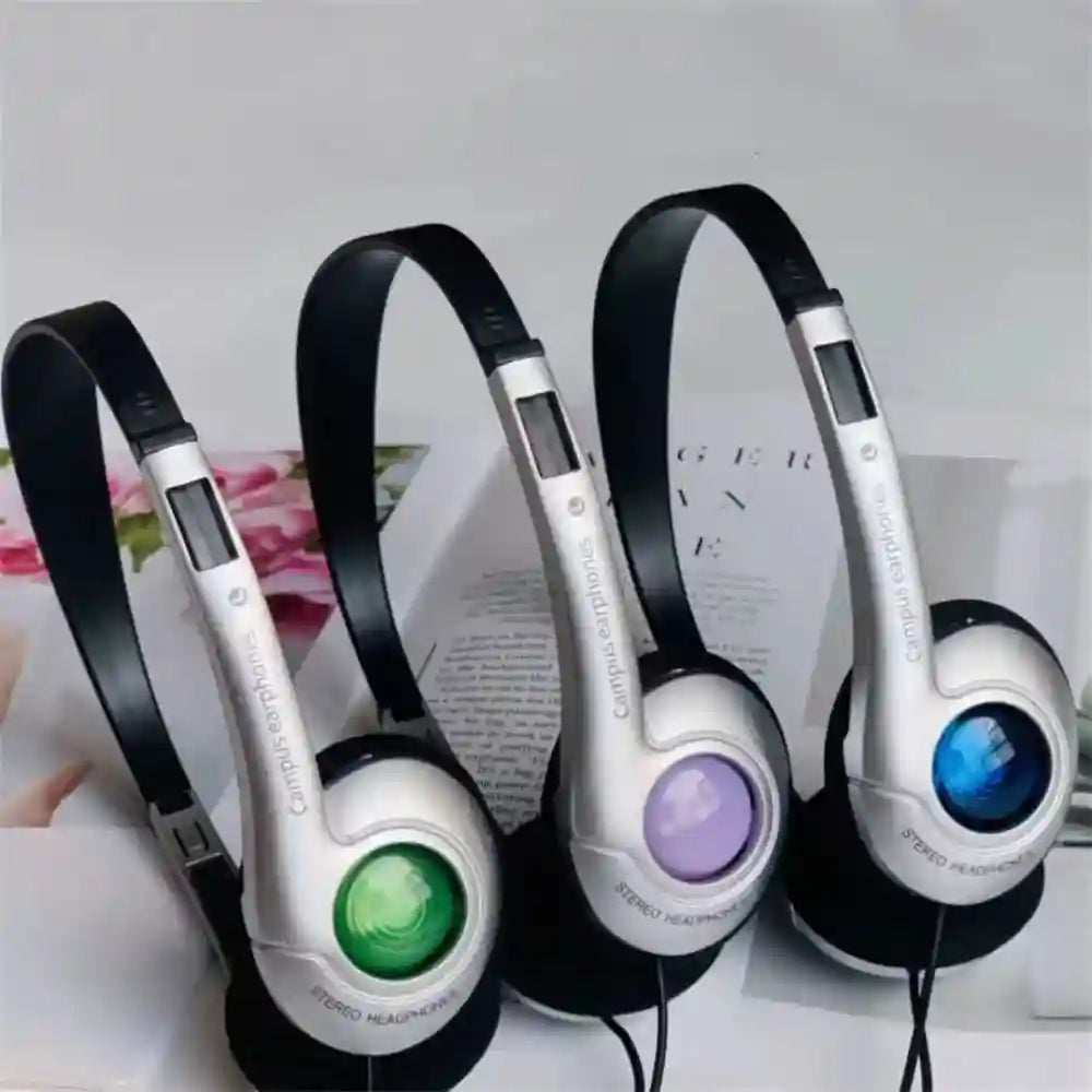 Y2K Wired Retro Headphones - Over-Ear Stereo Headset with Mic Tidesmit