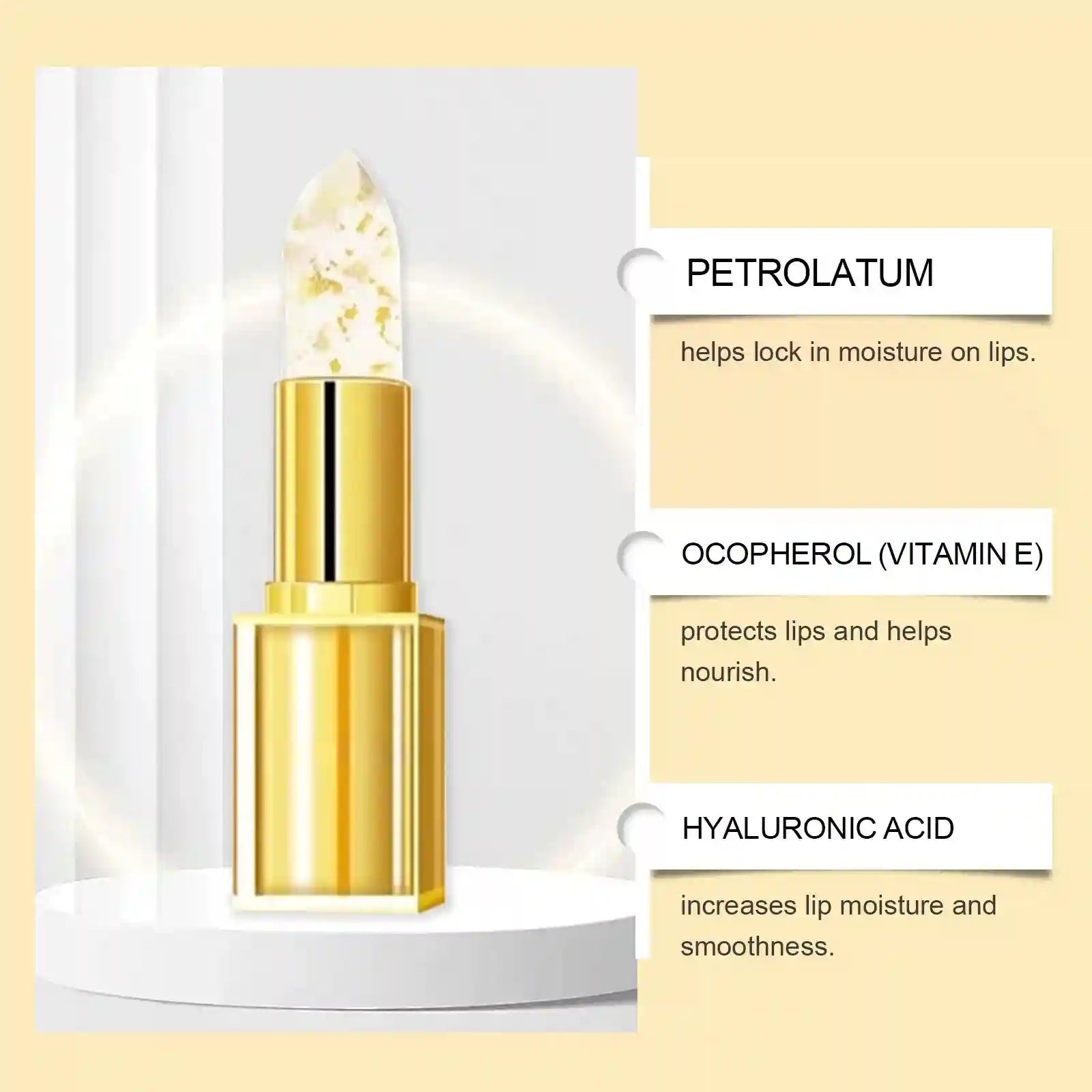 Moisturizing Lip Balm with Gold Foil Tint - Tidesmit Color Changing Lip Care Lip Care Tidesmit