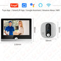 KAK Wifi Smart Door Bell Camera 4.3" Video Door Peephole Door Viewer 170 Degree Motion Detection Tuya APP Alexa Google Assistant