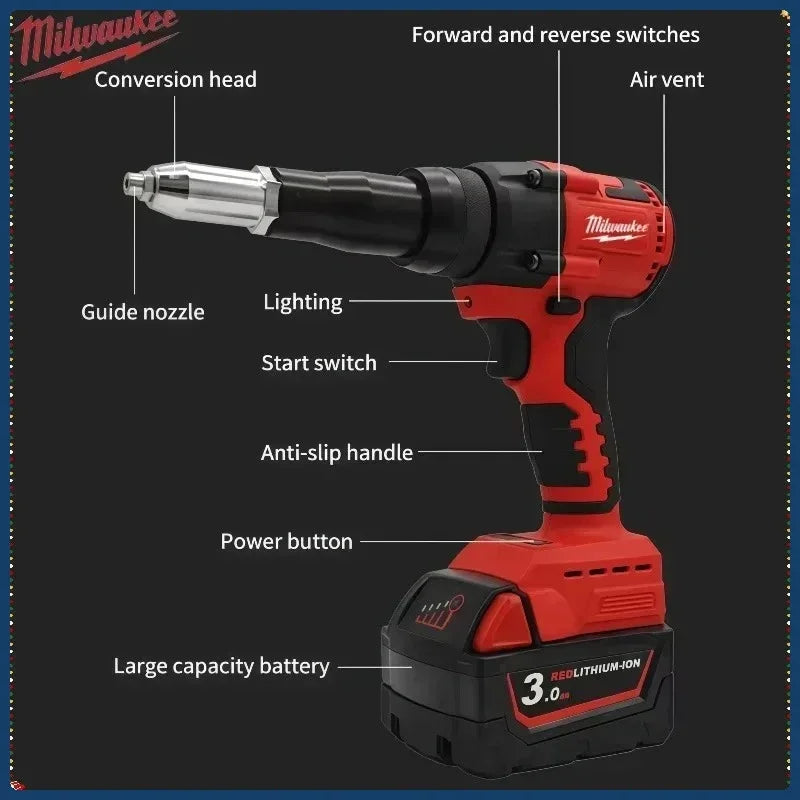 Milwaukee Tools Such as Rangefinders, Angle Grinders, Electric Wrenches, Drills, Blowers, and Impact Wrenches For 18V Battery