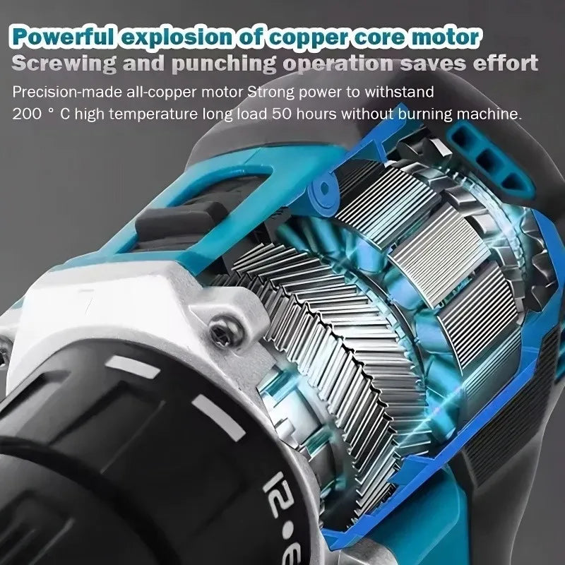 Makita 18V Battery DDF487 Brushless Electric Drill, Suitable for Five-rope Impact Drill of Decoration Team Uses Suitable