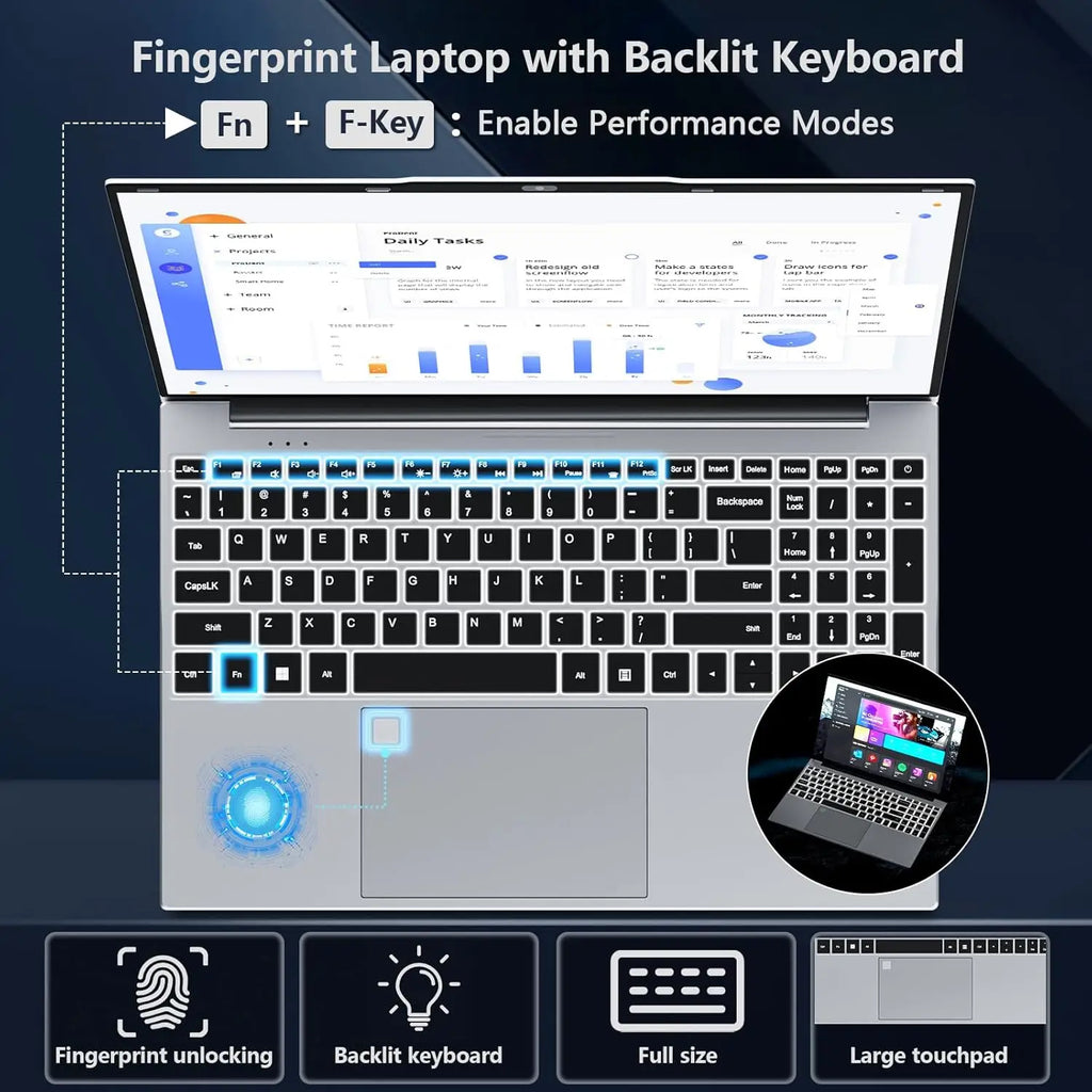 Windows 11 Gaming Laptop 15.6" Intel Core i9 10980HK/i3 6100U PC Gamer Computer 16GB RAM SSD 1TB Notebook PC Bag Office Laptop