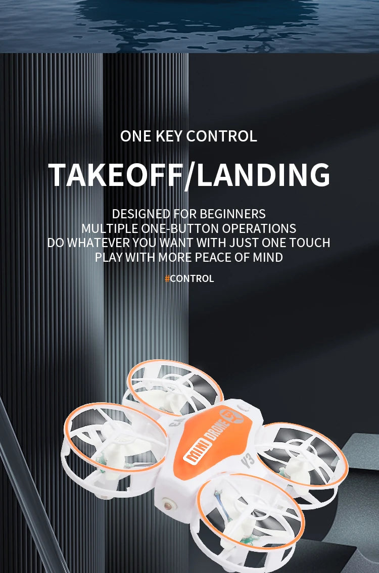 Mini Drone With Lights For Kids - Obstacle Avoidance UFO Quadcopter Tidesmit