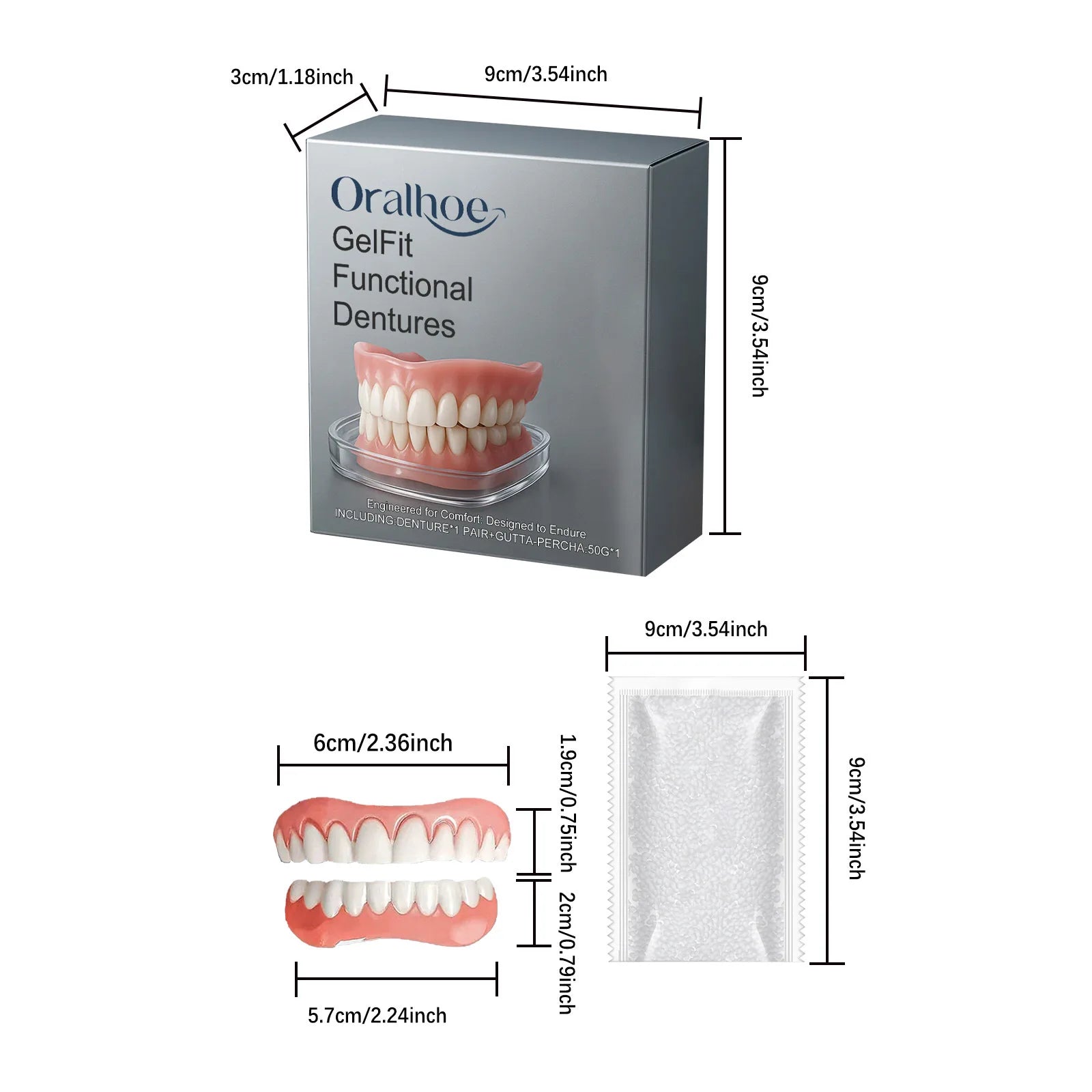 Tidesmit 2026 realistic silicone dental kit for filling gaps and comfortable upper and lower tooth alignment