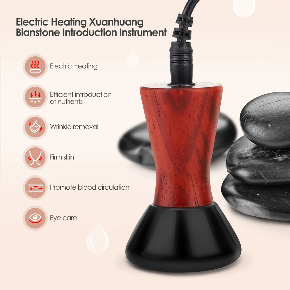 Electric Gua Sha Massager: Heated Jade Tool for Deep Tissue Relief Back Massage Instrument Tidesmit
