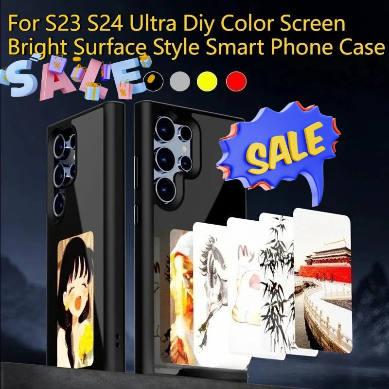 NFC Ink Screen Phone Case for Galaxy S24 Ultra - Slim Shock-Absorbing Cover Tidesmit