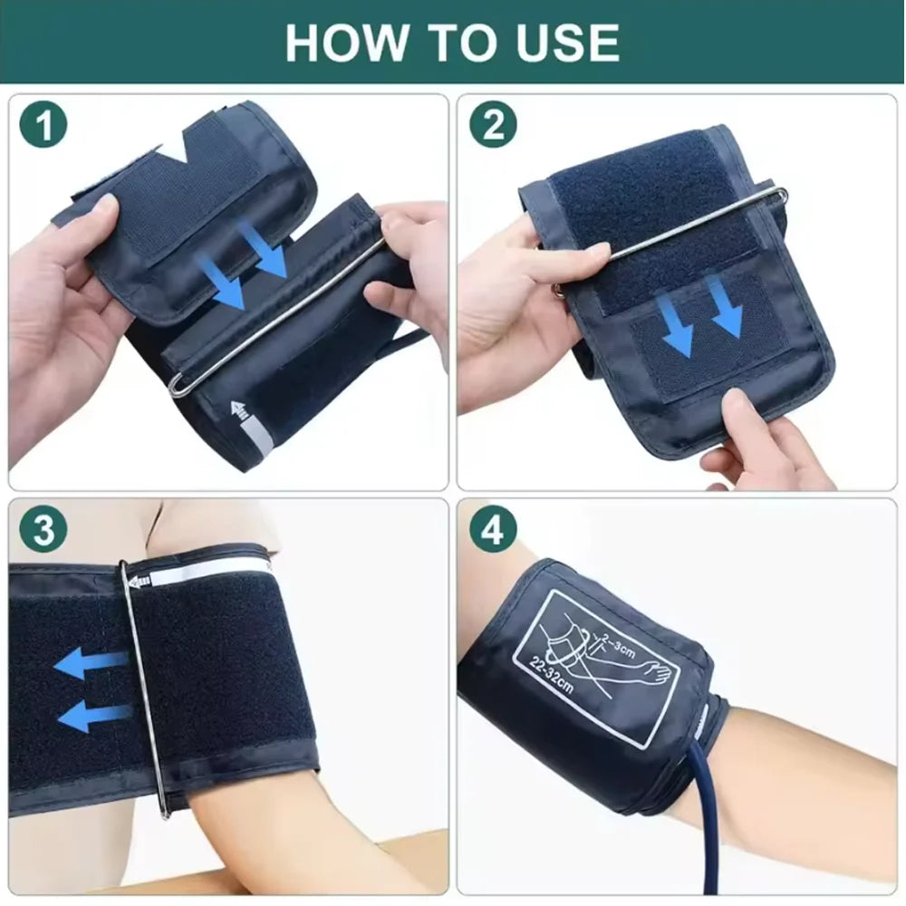 Blood Pressure Meter Digital Automatic Tonometer Upper Arm Blood Pressure Monitor Medical Tensiometer Sphygmomanometer Measure