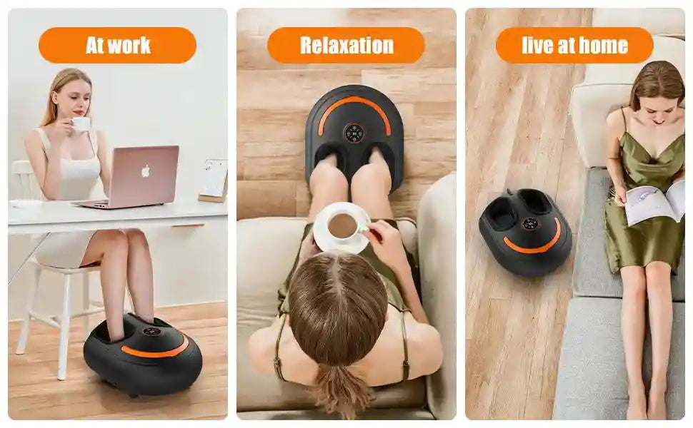 Electric Foot Massager Roller with Airbag Compression and Heat Massage Roller Tidesmit