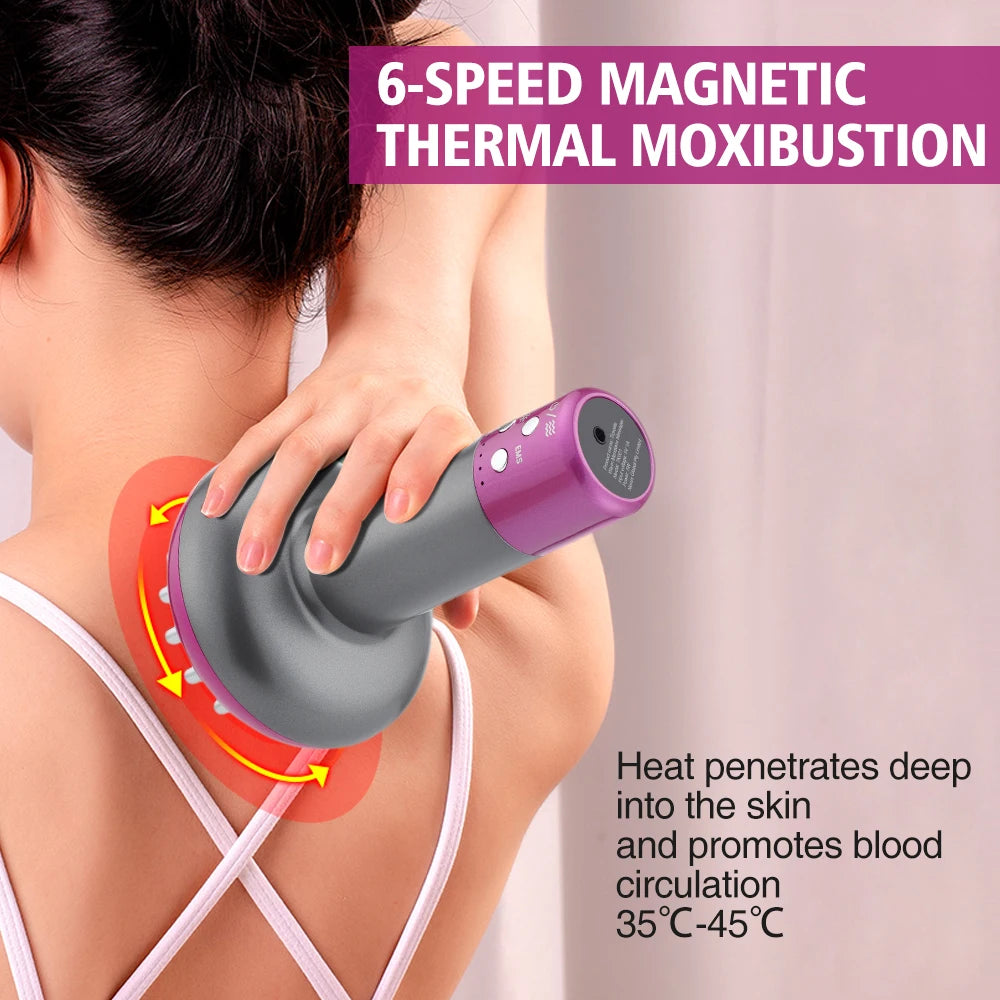 Electric Gua Sha Tool: Rechargeable Muscle Relief & Heat Therapy Body Shaping Massage Equipment Tidesmit