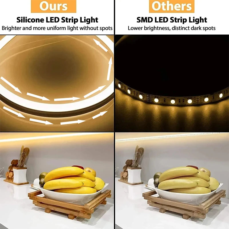 Motion Sensor Stair Lights With Chase Effect Under Bed Lights Under Cabinet Lights, Motion Activated Led Light Strip for Home