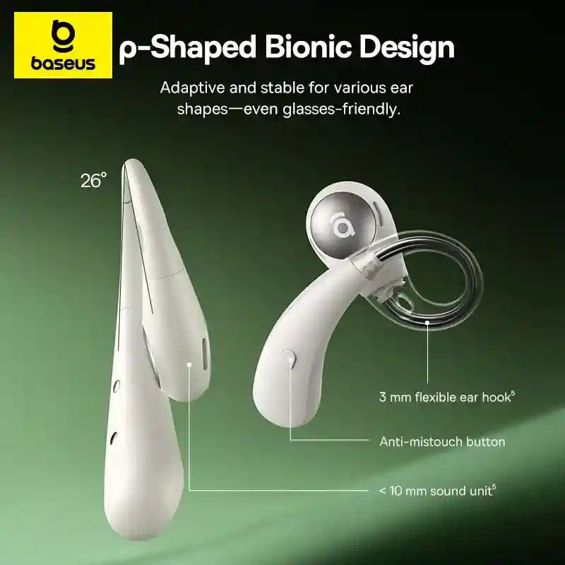 Wireless Sport Earbuds: Bluetooth 5.4 Hi-Res Open-Ear Headphones Tidesmit