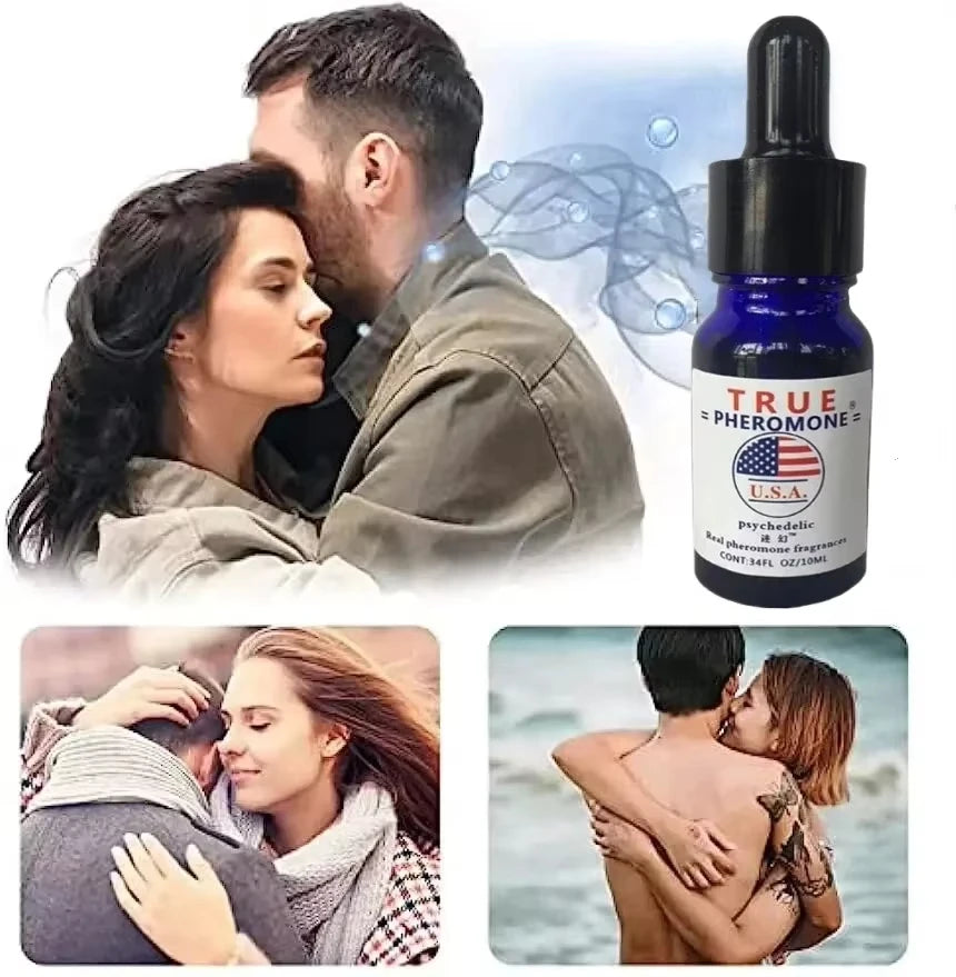 True Pheromone U.S.A. men's fragrance oil, 10ml dropper bottle, long-lasting scent for dates and attraction.