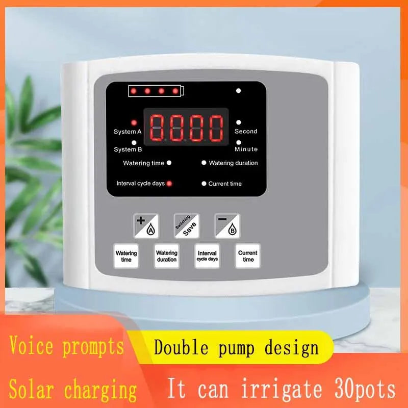 Solar Irrigation System Garden Automatic Drip Irrigation Kit Watering Timer Device Plant Irrigation Controller