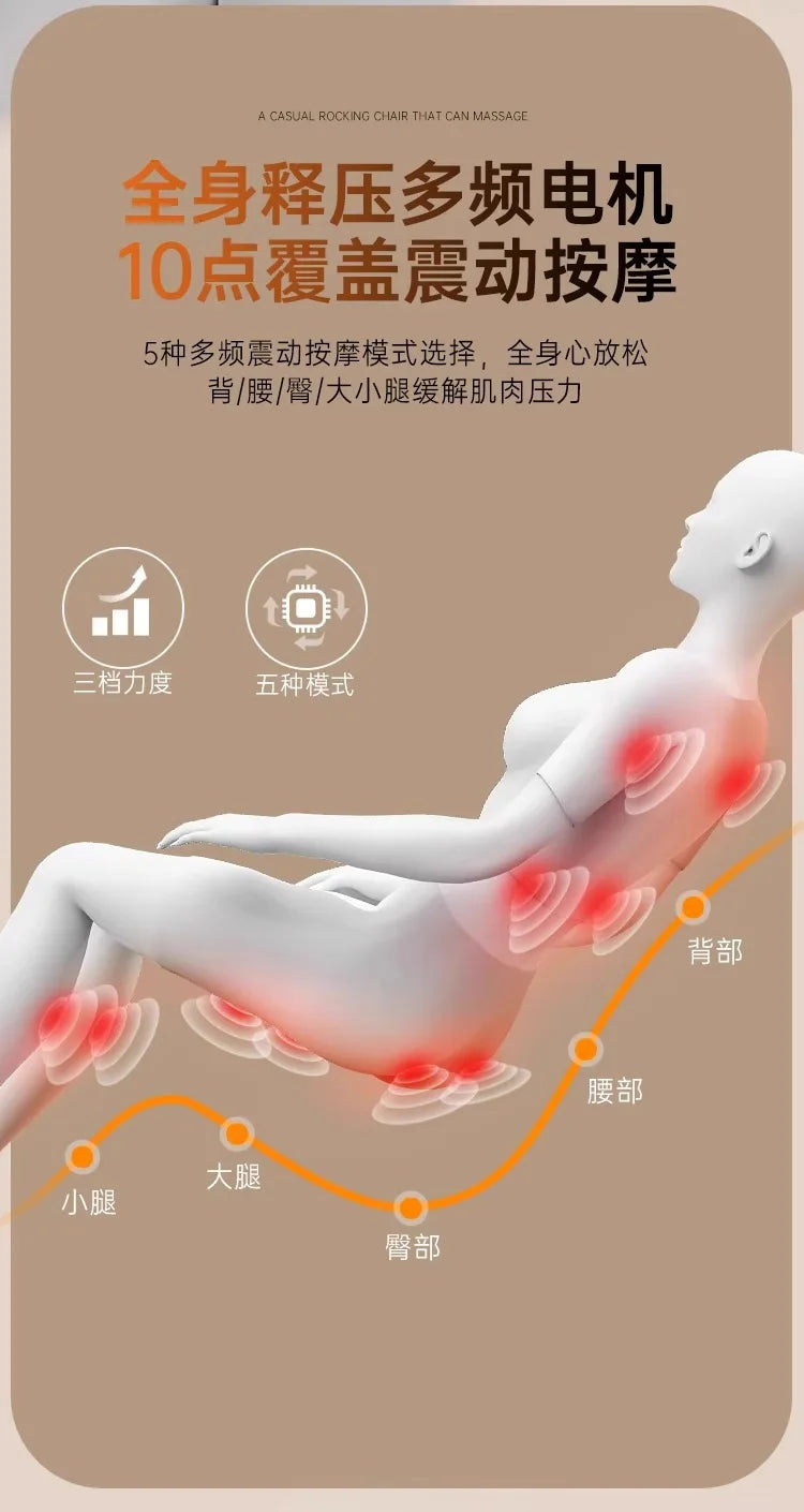 Full Body Massage Chair Recliner With Intelligent Rocking & Heat Therapy Massage Chairs Tidesmit