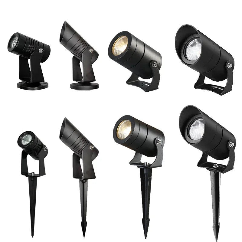 Waterproof Dimmable Outdoor LED Garden Lighting Spike Lawn Lamp Path Spotlights 5W 7W 10W 15W AC220V DC12V 24V for Garden