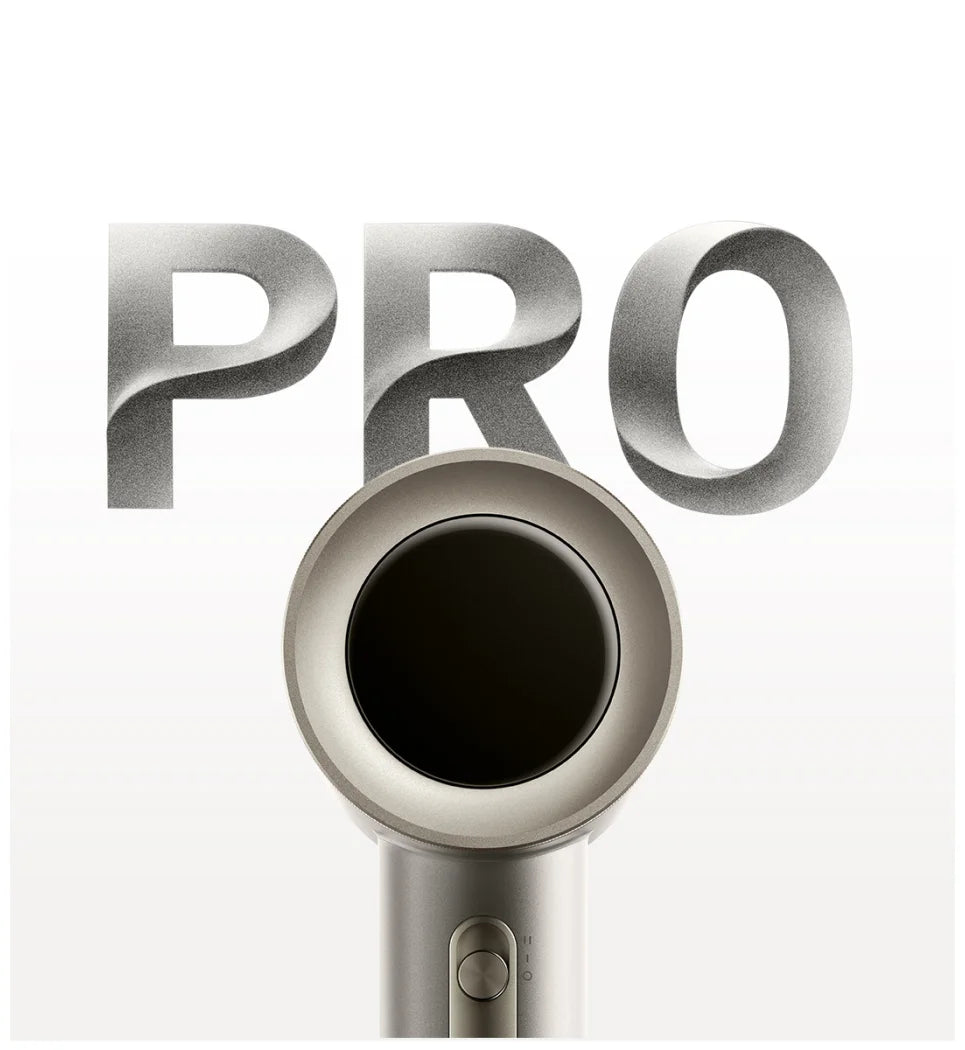 Mijia Pro high-speed water ion hair dryer in sleek silver, featuring advanced smart temp control for fast, quiet drying.