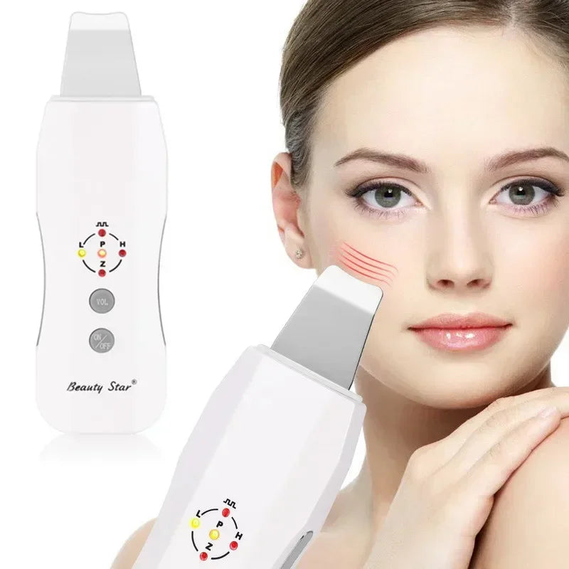 Ultrasonic Skin Scrubber | Deep Pore Cleaning Tool | USB Rechargeable Scrubs Treatments Tidesmit
