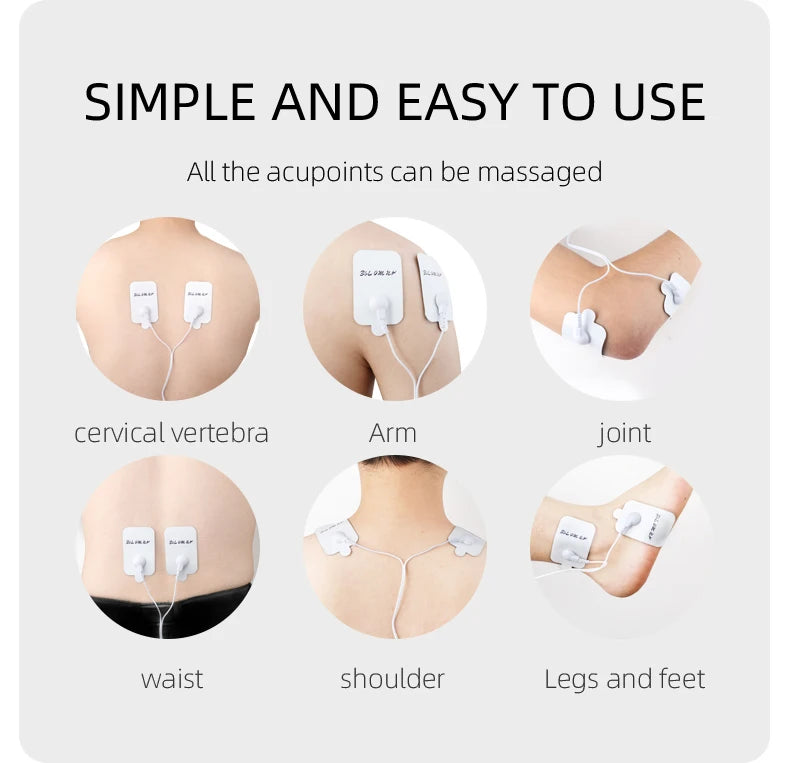 Tidesmit Electric Muscle Stimulator | Rechargeable Heat Therapy Massager Massage Chairs Tidesmit