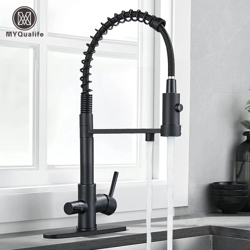 Filtered Kitchen Faucet Pure Water Kitchen Faucet Dual Handle Hot&Cold Drinking Water Purified Kitchen Mixer Taps