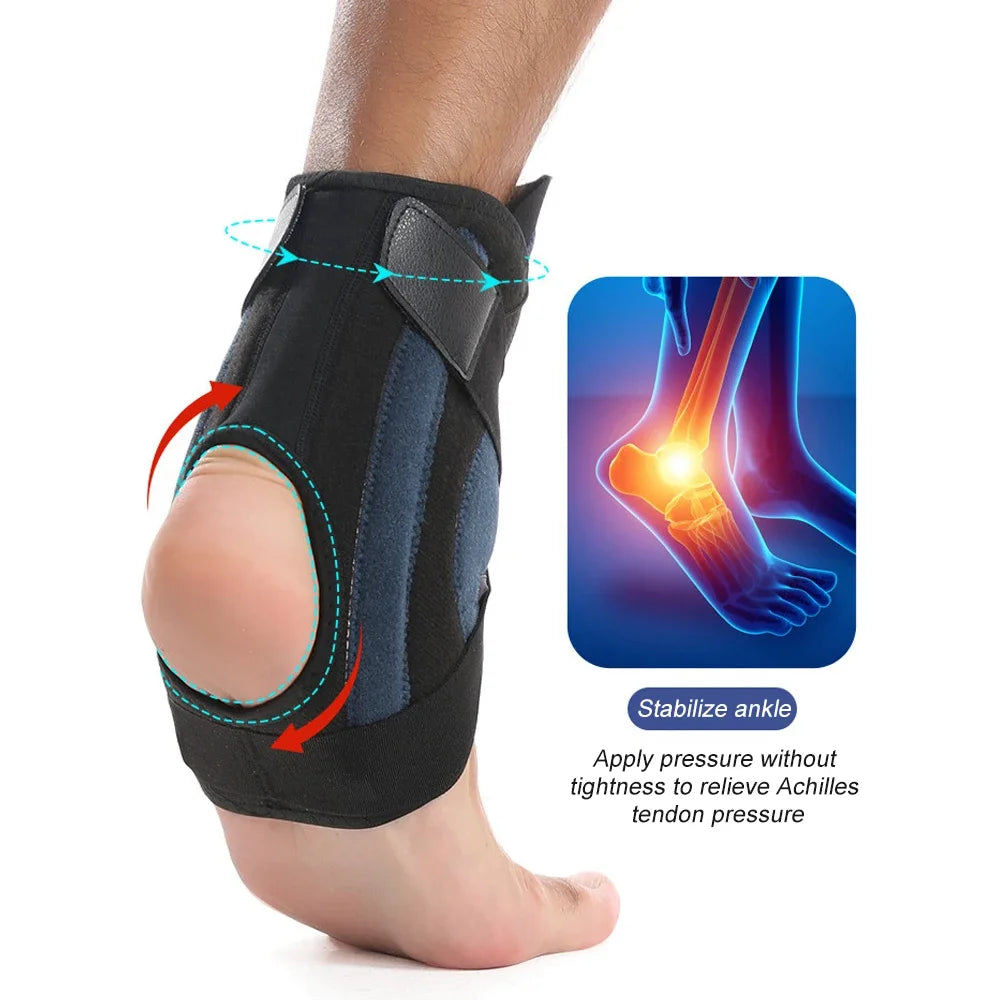 Adjustable BOA Ankle Brace Support Sport Fitness Ankle Protector Sprain Recovery Stabilizer Foot Care Pain Relief Ankle Wrap
